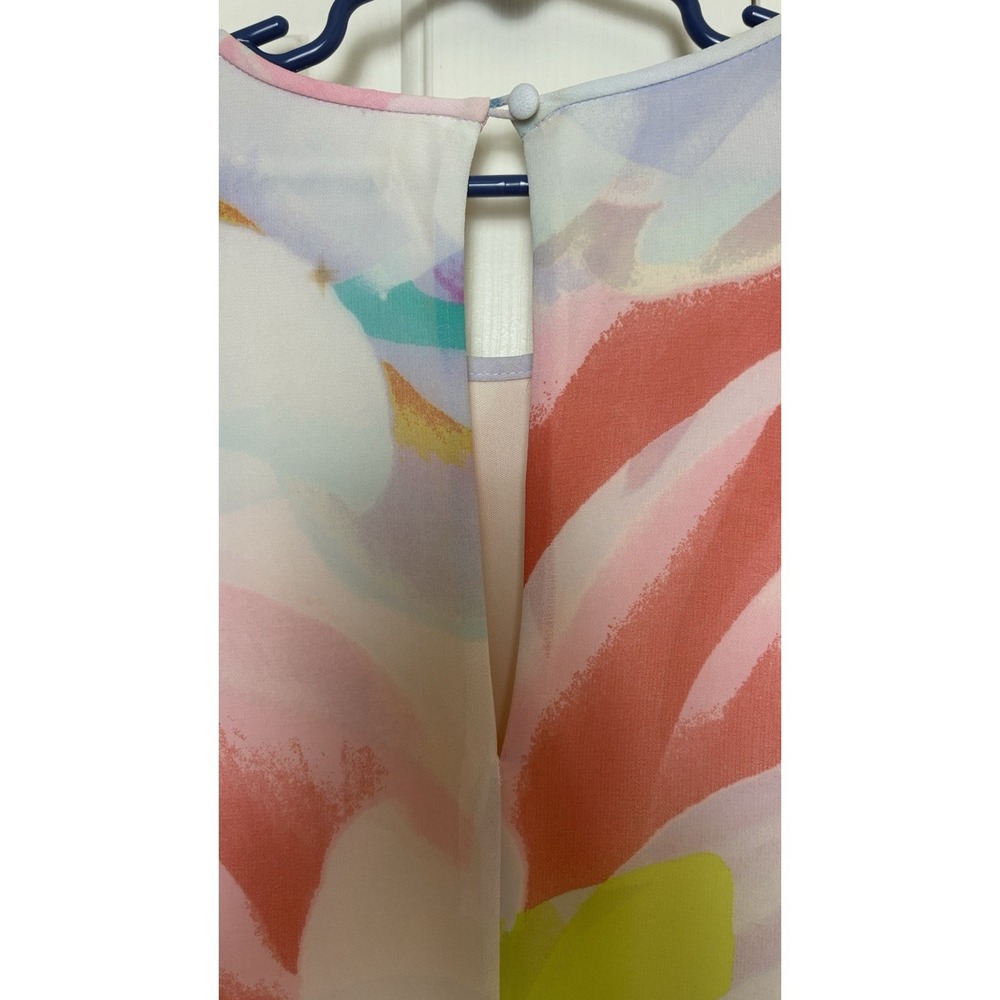Calvin Klein Women's Printed Trapeze Dress (6, Blush Multi) - Picture 6 of 6